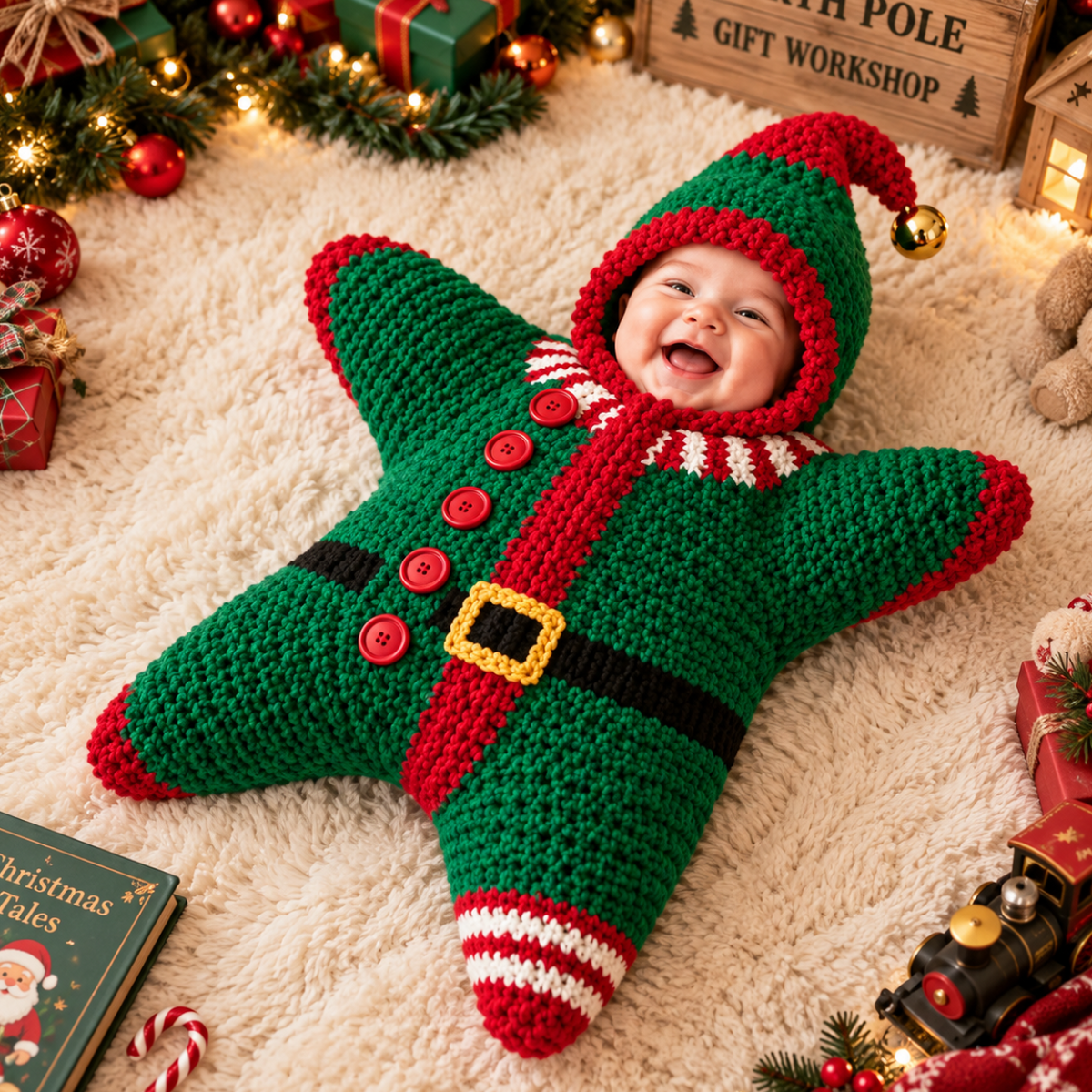 Baby Zuly Star Crochet Kit – Make Your Baby's Christmas Star Bodysuit