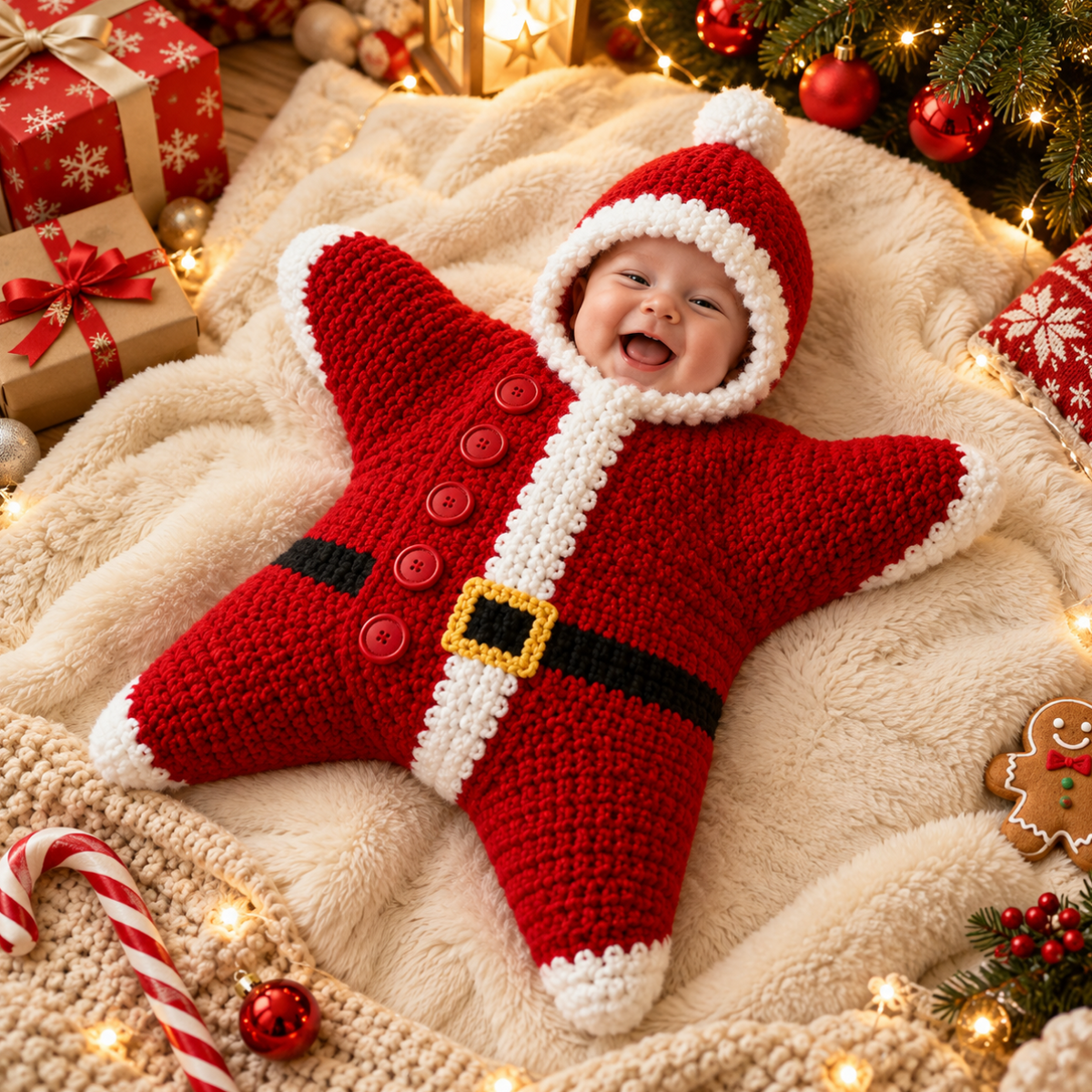 Baby Zuly Star Crochet Kit – Make Your Baby's Christmas Star Bodysuit
